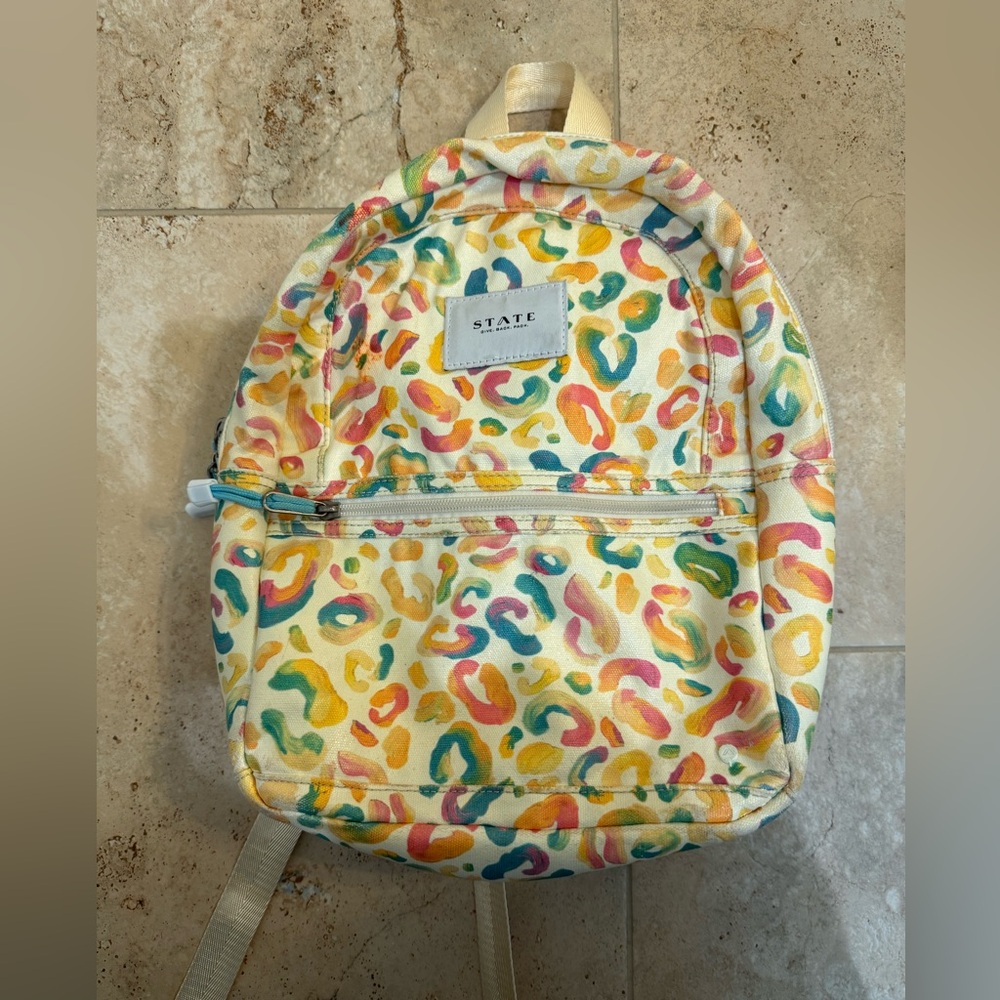 State toddler Rainbow Leopard Print Backpack